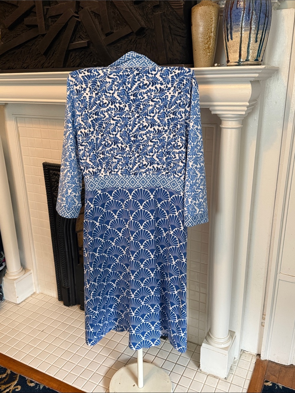 J. McLaughlin Kailyn contrasting  Pattern  shirt dress- worn once - Picture 6 of 8